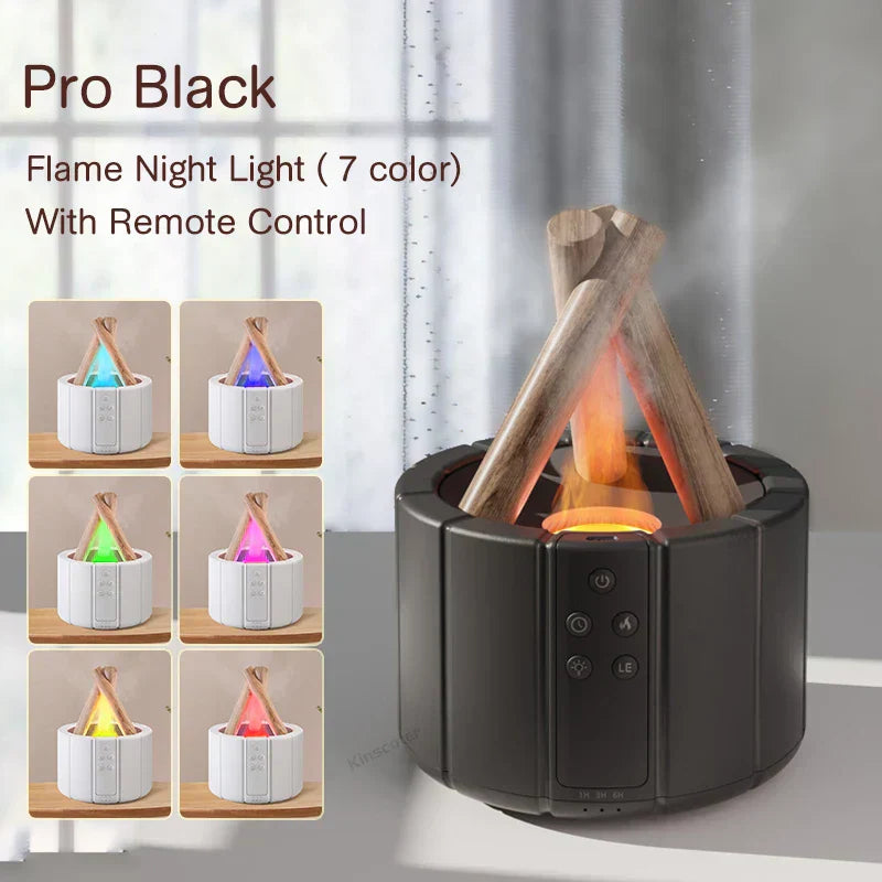 Simulated Flame Aromatherapy Diffuser – Relaxing & Stylish