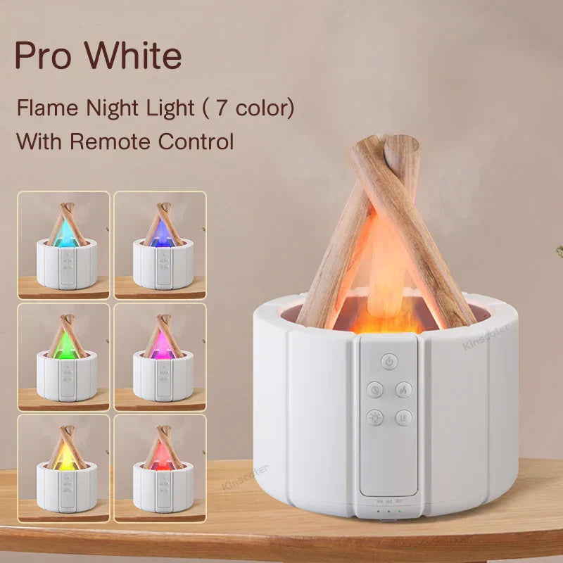 Simulated Flame Aromatherapy Diffuser – Relaxing & Stylish