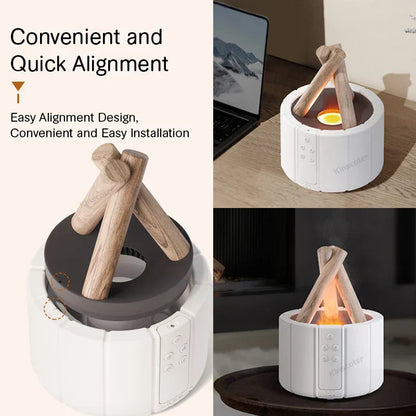 Simulated Flame Aromatherapy Diffuser – Relaxing & Stylish