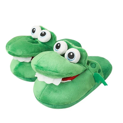 Adorable Cartoon Crocodile Slippers – Cozy & Fun