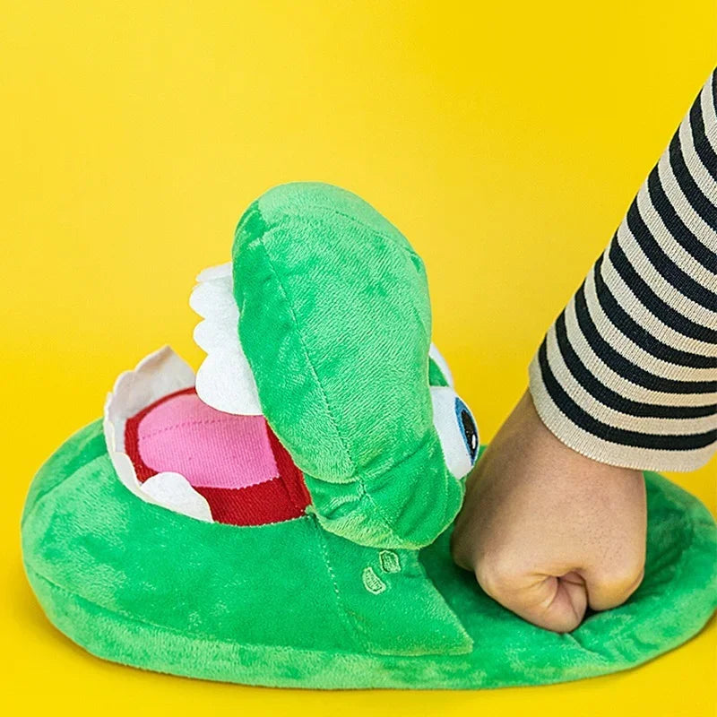 Adorable Cartoon Crocodile Slippers – Cozy & Fun