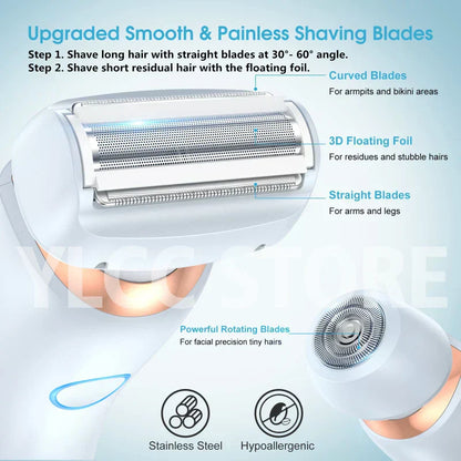 SmoothGlide Women’s Electric Razor – Painless & Rechargeable