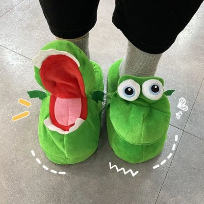 Adorable Cartoon Crocodile Slippers – Cozy & Fun